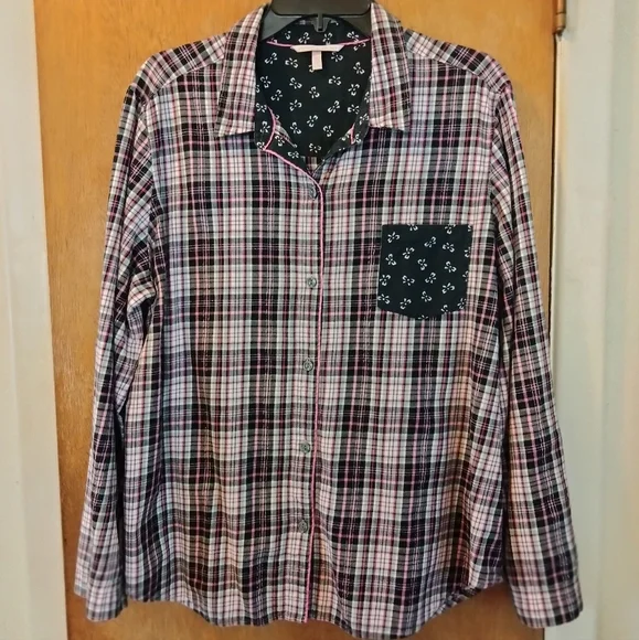 Victoria's Secret Pajama Set Plaids & Bows Sz. XL - Picture 4 of 16